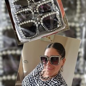 Elegant Black Rhinestone Sunglasses